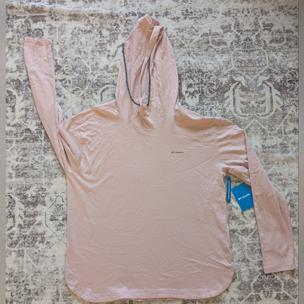 Light Pink Columbia Hooded Pullover XL